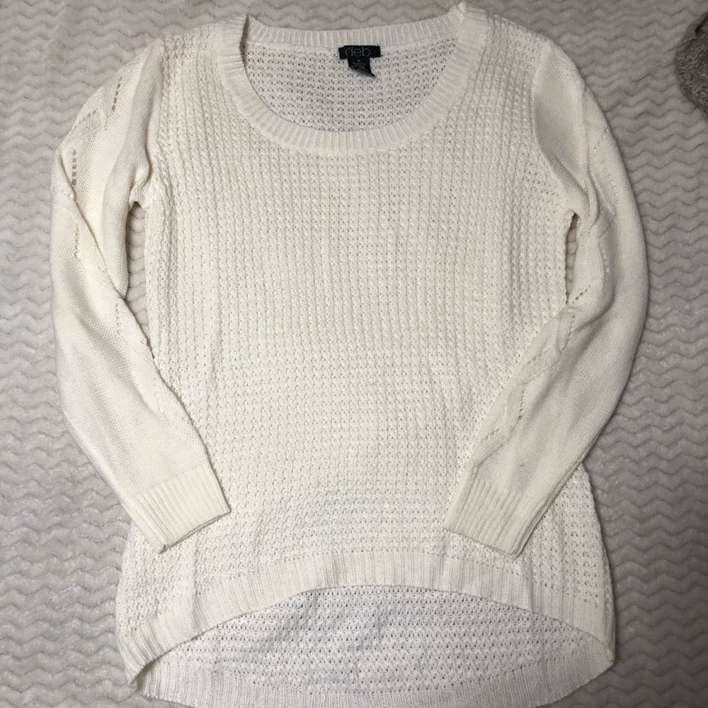 Plus size cream-colored Deb sweater